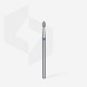 Broca diamantada para pele "ponta" afiada azul EXPERT diâmetro 2,5 mm, parte útil 4,5 mm (divisível por 10)