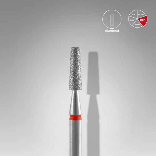 Broca diamantada para pele "frustum" vermelha EXPERT diâmetro 2,5 mm, parte útil 8