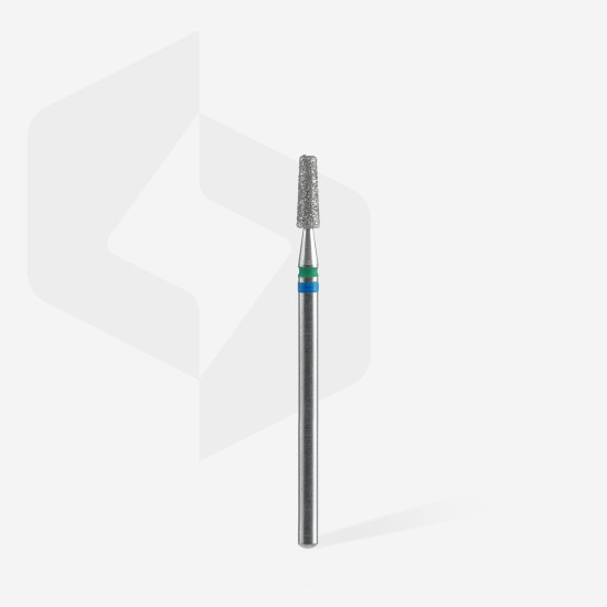 DUO broca diamantada para pele "cono" azul-verde EXPERT diâmetro 2,5 mm, parte útil 8 mm (divisível por 10)
