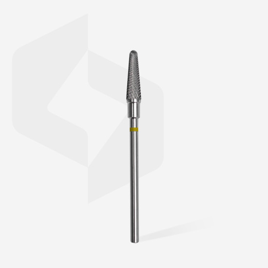 Broca de carboneto para unhas "frustum" amarela EXPERT, diâmetro 4 mm / parte útil 13 mm