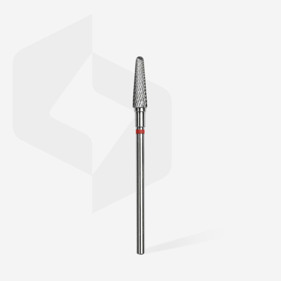 Broca de carboneto para unhas "frustum" vermelha EXPERT, diâmetro 4 mm / parte útil 13 mm