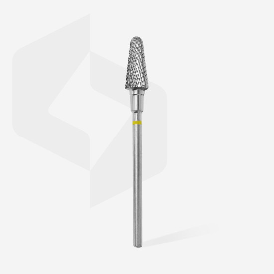 Broca de carboneto para unhas "frustum" amarela EXPERT, diâmetro 6 mm / parte útil 14 mm