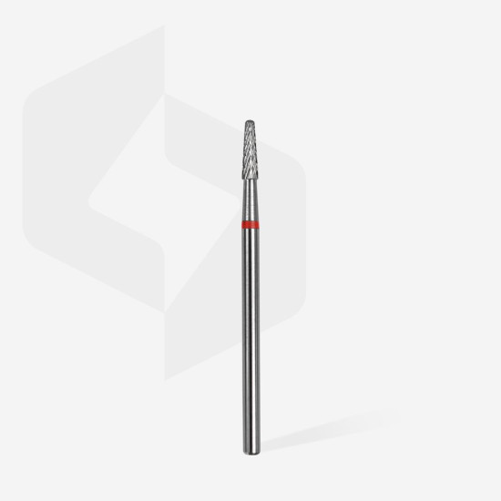 Broca de carboneto para unhas "cone" vermelha EXPERT, diâmetro 2,3 mm / parte útil 8 mm