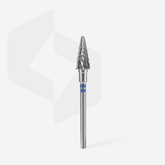 Broca de carboneto para unhas para canhotos, "cone", azul, EXPERT, diâmetro 6 mm / parte útil 14 mm