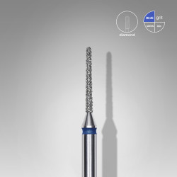 Broca de unhas diamantada agulha azul EXPERT cabeça diâmetro 1 mm / parte funcional 10 mm