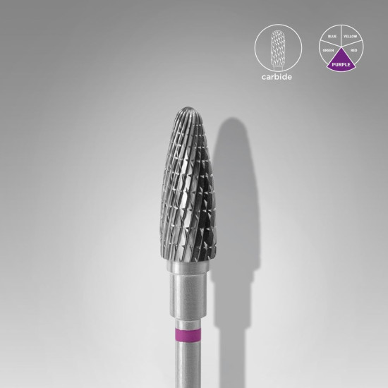 Broca de carboneto para unhas "milho" roxa EXPERT, diâmetro 5 mm / parte útil 13 mm