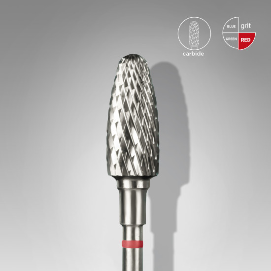 Broca de carboneto para unhas "milho" vermelha EXPERT, diâmetro 5 mm / parte útil 13 mm
