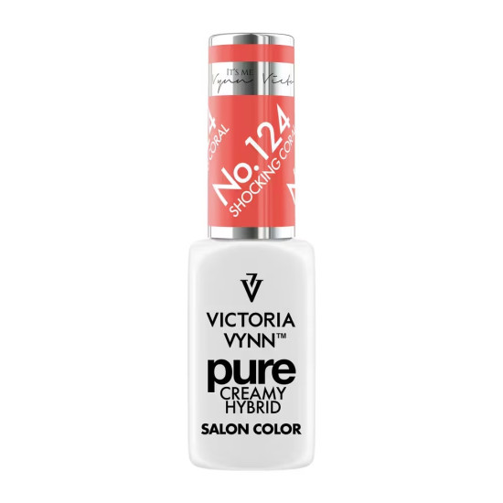 PURE CREAMY HYBRID – 124 Shocking Coral 8ml