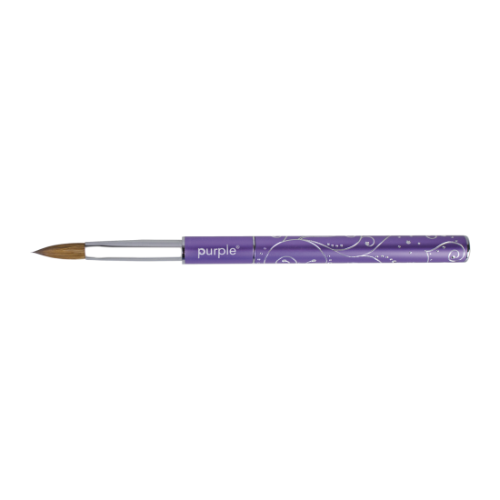 Pincel Oval Acrílico 100% Kolinsky #8 metallic handle -