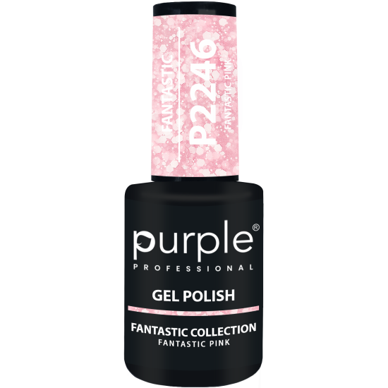 Gel Polish Fantastic Pink  flakes 10ml