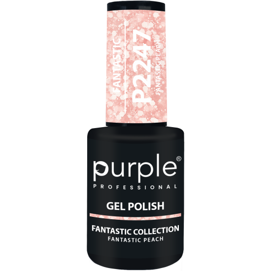 Gel Polish Fantastic Peach  flakes 10ml