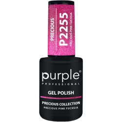 Gel Polish Precious Pink Fuchsia  glitter 10ml