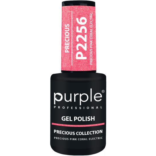 Gel Polish Precious Coral Electric  glitter 10ml