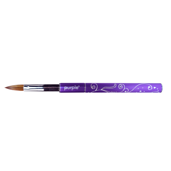 Pincel Oval Acrílico 100% Racoon #8 metallic handle -