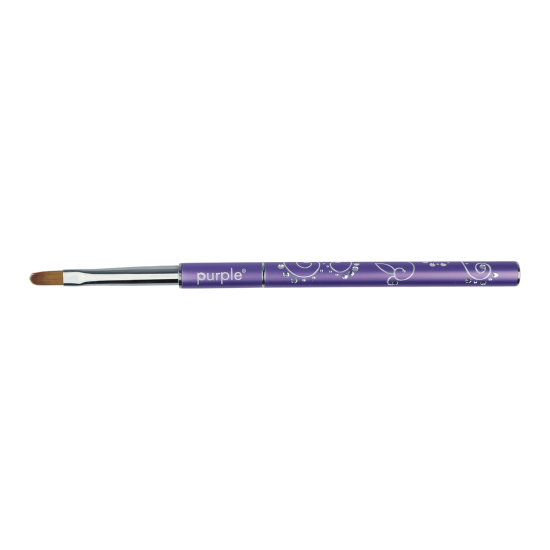 Pincel Nylon Oval Gel #4 metallic handle -