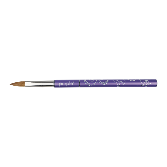 Pincel Oval Acrílico 75% Kolinsky #8 metallic handle -