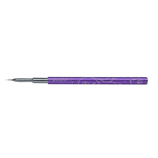 Pincel Nylon Nail Art #000 metallic handle -