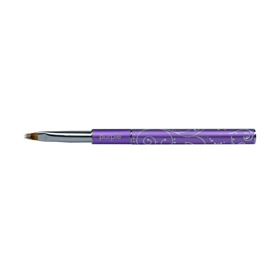 Pincel Nylon Nail Art Fork metallic handle -