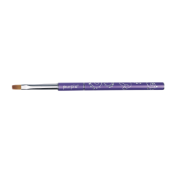 Pincel Nylon Flat Gel #4 metallic handle -