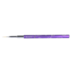 Pincel Nylon Nail Art Tra&ccedil;os Finos 12mm metallic handle -