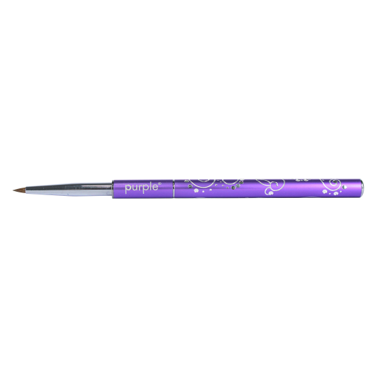 Pincel Kolinsky Mini Nail Art Plastiart e Acrílico metallic handle -